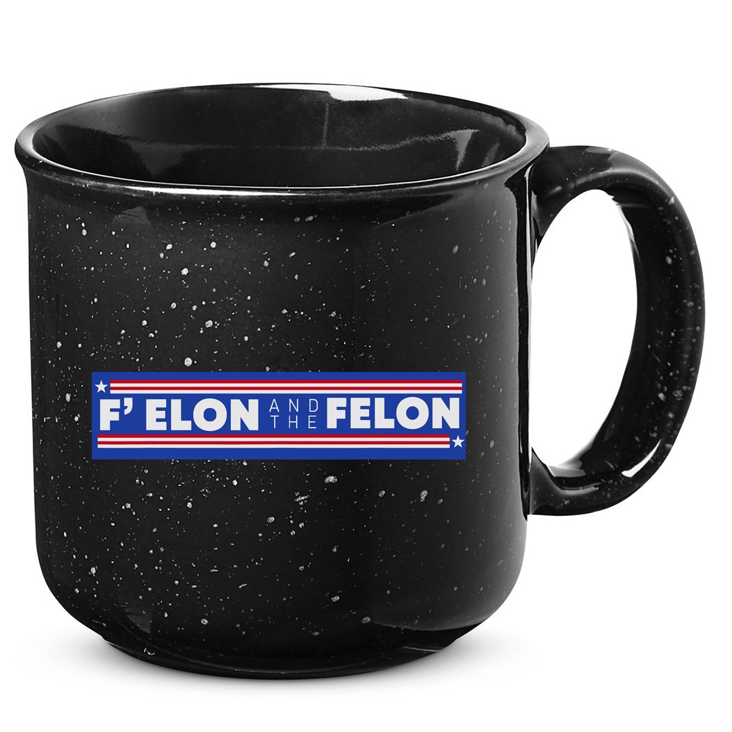 F Elon And The Felon 15oz Campfire Ceramic Mug