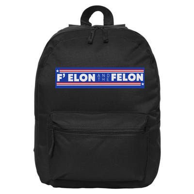F Elon And The Felon 16 in Basic Backpack