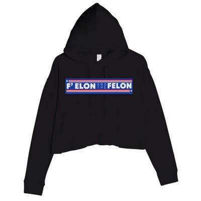 F Elon And The Felon Crop Fleece Hoodie