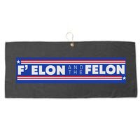 F Elon And The Felon Large Microfiber Waffle Golf Towel