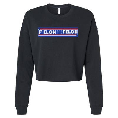F Elon And The Felon Cropped Pullover Crew