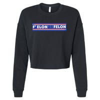 F Elon And The Felon Cropped Pullover Crew
