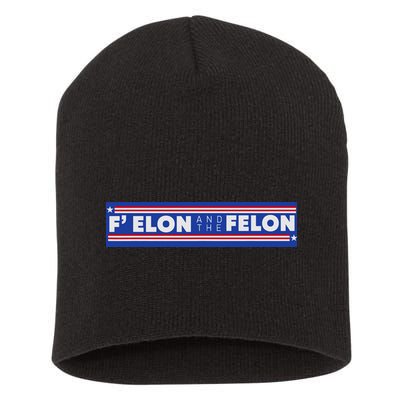 F Elon And The Felon Short Acrylic Beanie