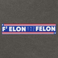 F Elon And The Felon Cotton Canvas Backpack