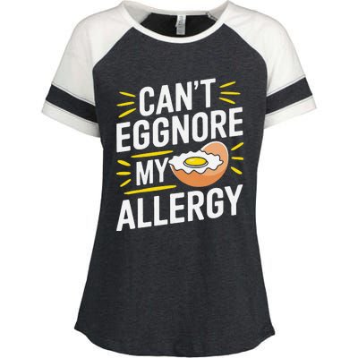 Funny Egg Allergy Pun Egg Tolerance Egg Intolerance Enza Ladies Jersey Colorblock Tee