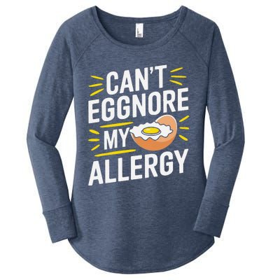 Funny Egg Allergy Pun Egg Tolerance Egg Intolerance Women's Perfect Tri Tunic Long Sleeve Shirt