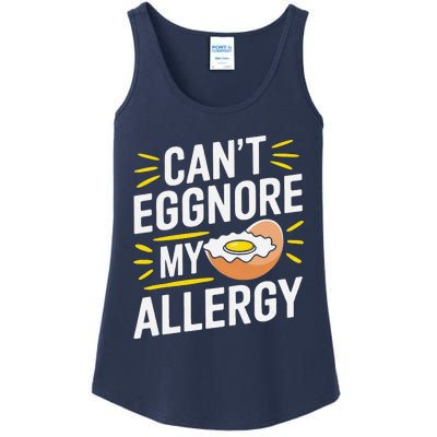 Funny Egg Allergy Pun Egg Tolerance Egg Intolerance Ladies Essential Tank