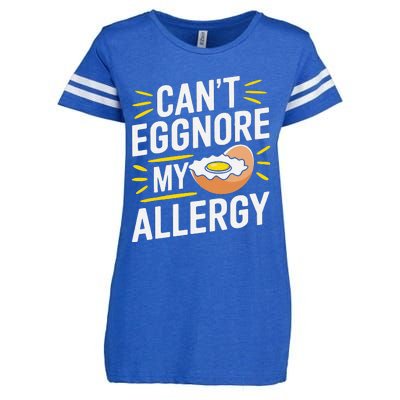 Funny Egg Allergy Pun Egg Tolerance Egg Intolerance Enza Ladies Jersey Football T-Shirt