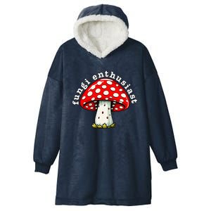 Fungi Enthusiast Aesthetic Mushroom Friendly Cute Adorable Hooded Wearable Blanket