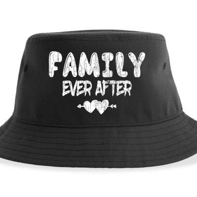 Family Ever After Funny Adopt Adopted Adoption Day Graphic Meaningful Gift Sustainable Bucket Hat