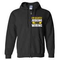 Funny Electrician Art Professional Electrician Full Zip Hoodie