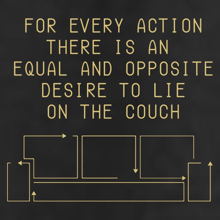 For Every Action There Is An Equal And Opposite Desire To Life On The Couch Cool Comfort Performance Bucket Hat
