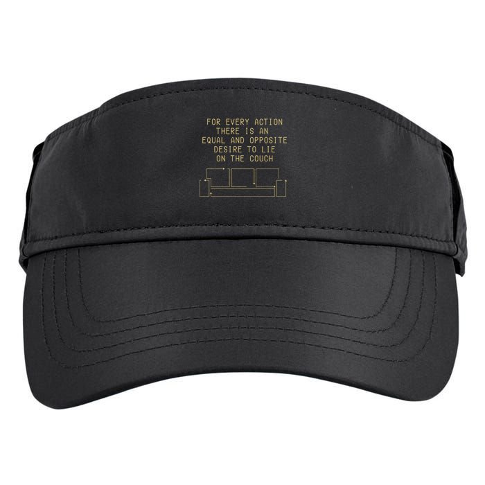 For Every Action There Is An Equal And Opposite Desire To Life On The Couch Adult Drive Performance Visor
