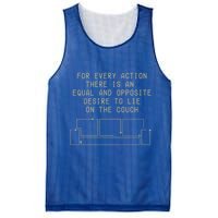 For Every Action There Is An Equal And Opposite Desire To Life On The Couch Mesh Reversible Basketball Jersey Tank