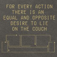 For Every Action There Is An Equal And Opposite Desire To Life On The Couch Cotton Canvas Backpack