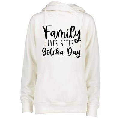 Family Ever After Gotcha Day Adoption Foster Care Fostering Gift Womens Funnel Neck Pullover Hood