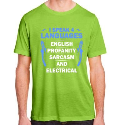 Funny Electrician Art Electrical Engineer Humor Adult ChromaSoft Performance T-Shirt