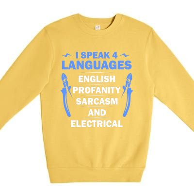 Funny Electrician Art Electrical Engineer Humor Premium Crewneck Sweatshirt