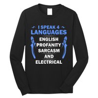 Funny Electrician Art Electrical Engineer Humor Long Sleeve Shirt