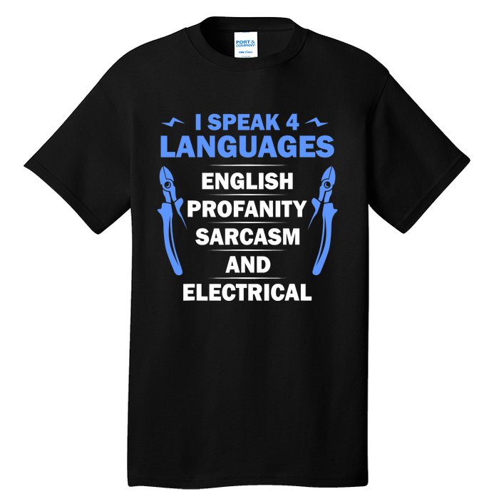 Funny Electrician Art Electrical Engineer Humor Tall T-Shirt