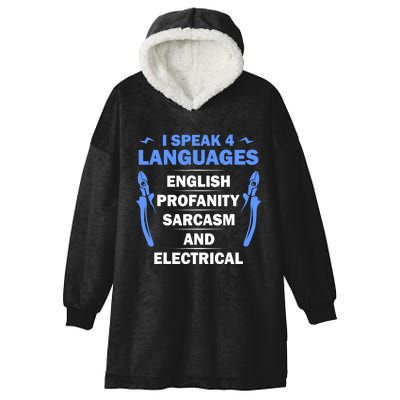 Funny Electrician Art Electrical Engineer Humor Hooded Wearable Blanket