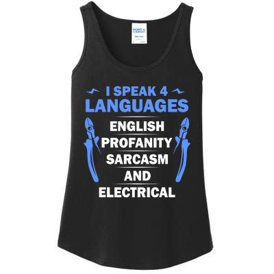 Funny Electrician Art Electrical Engineer Humor Ladies Essential Tank