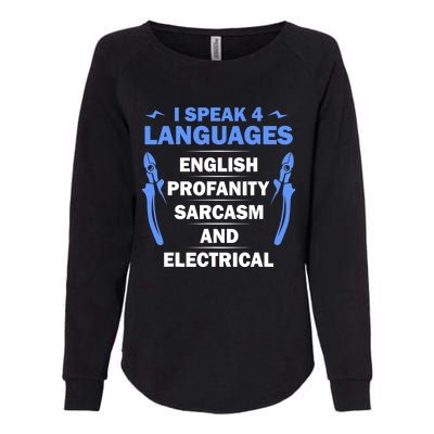 Funny Electrician Art Electrical Engineer Humor Womens California Wash Sweatshirt