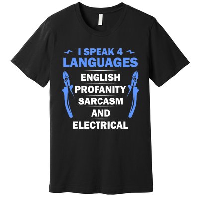 Funny Electrician Art Electrical Engineer Humor Premium T-Shirt