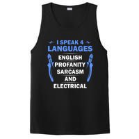 Funny Electrician Art Electrical Engineer Humor PosiCharge Competitor Tank