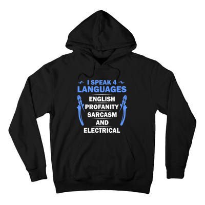 Funny Electrician Art Electrical Engineer Humor Tall Hoodie