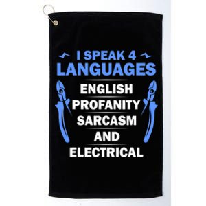 Funny Electrician Art Electrical Engineer Humor Platinum Collection Golf Towel