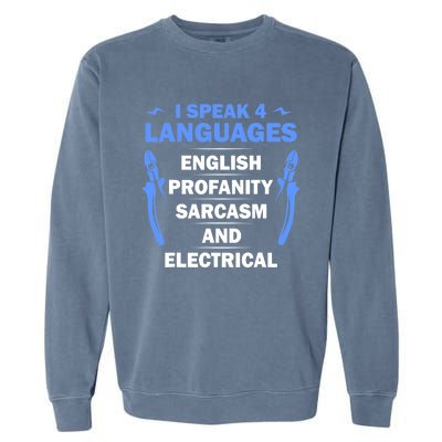 Funny Electrician Art Electrical Engineer Humor Garment-Dyed Sweatshirt