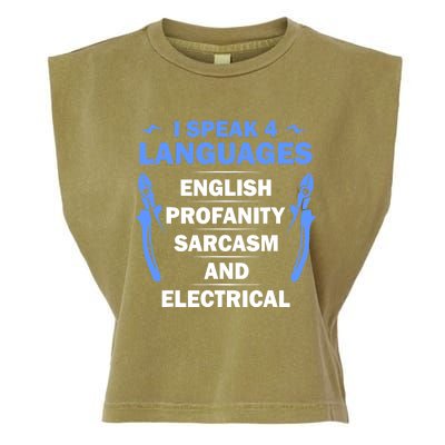 Funny Electrician Art Electrical Engineer Humor Garment-Dyed Women's Muscle Tee