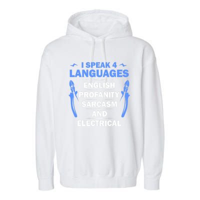 Funny Electrician Art Electrical Engineer Humor Garment-Dyed Fleece Hoodie