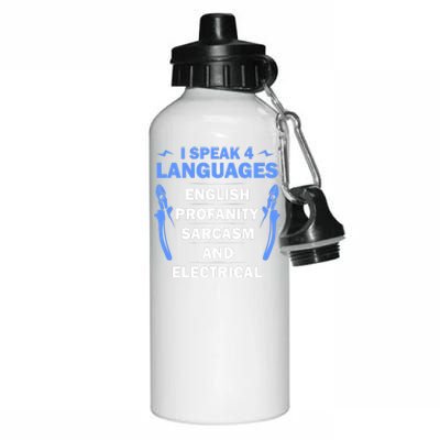 Funny Electrician Art Electrical Engineer Humor Aluminum Water Bottle