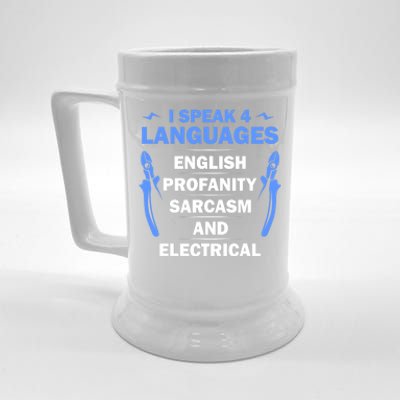 Funny Electrician Art Electrical Engineer Humor Beer Stein