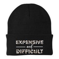 Funny Expensive And Difficult Leopard Sassy Mom Sarcastic Beanie