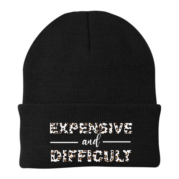 Funny Expensive And Difficult Leopard Sassy Mom Sarcastic Beanie