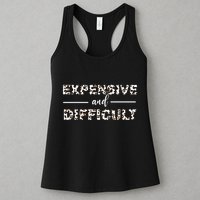 Funny Expensive And Difficult Leopard Sassy Mom Sarcastic Womens Tank Top