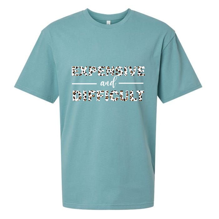Funny Expensive And Difficult Leopard Sassy Mom Sarcastic Sueded Cloud Jersey T-Shirt