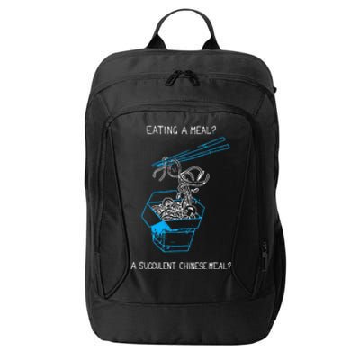 Funny Eating A Meal A Succulent Chinese Meal City Backpack