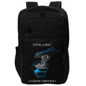 Funny Eating A Meal A Succulent Chinese Meal Impact Tech Backpack