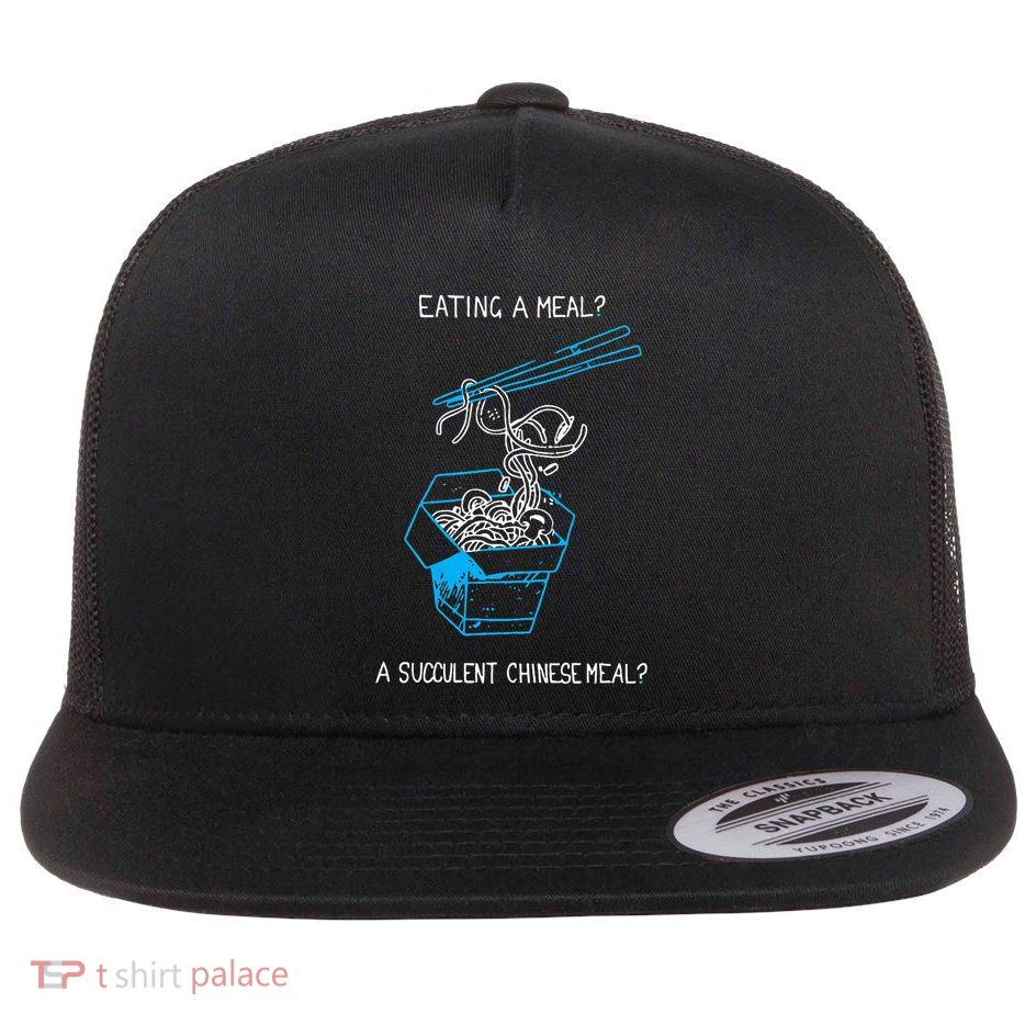 Funny Eating A Meal A Succulent Chinese Meal Flatbill Hat