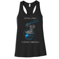 Funny Eating A Meal A Succulent Chinese Meal Women's Racerback Tank