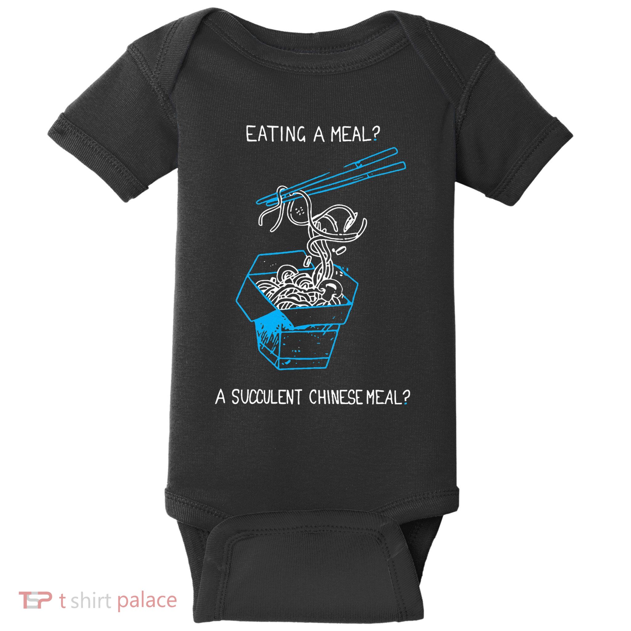 Funny Eating A Meal A Succulent Chinese Meal Baby Bodysuit