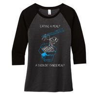 Funny Eating A Meal A Succulent Chinese Meal Women's Tri-Blend 3/4-Sleeve Raglan Shirt