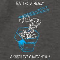 Funny Eating A Meal A Succulent Chinese Meal Vector Backpack
