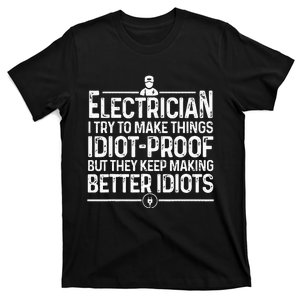 Funny Electrician Art Men Dad Lineman Electronics Engineers T-Shirt