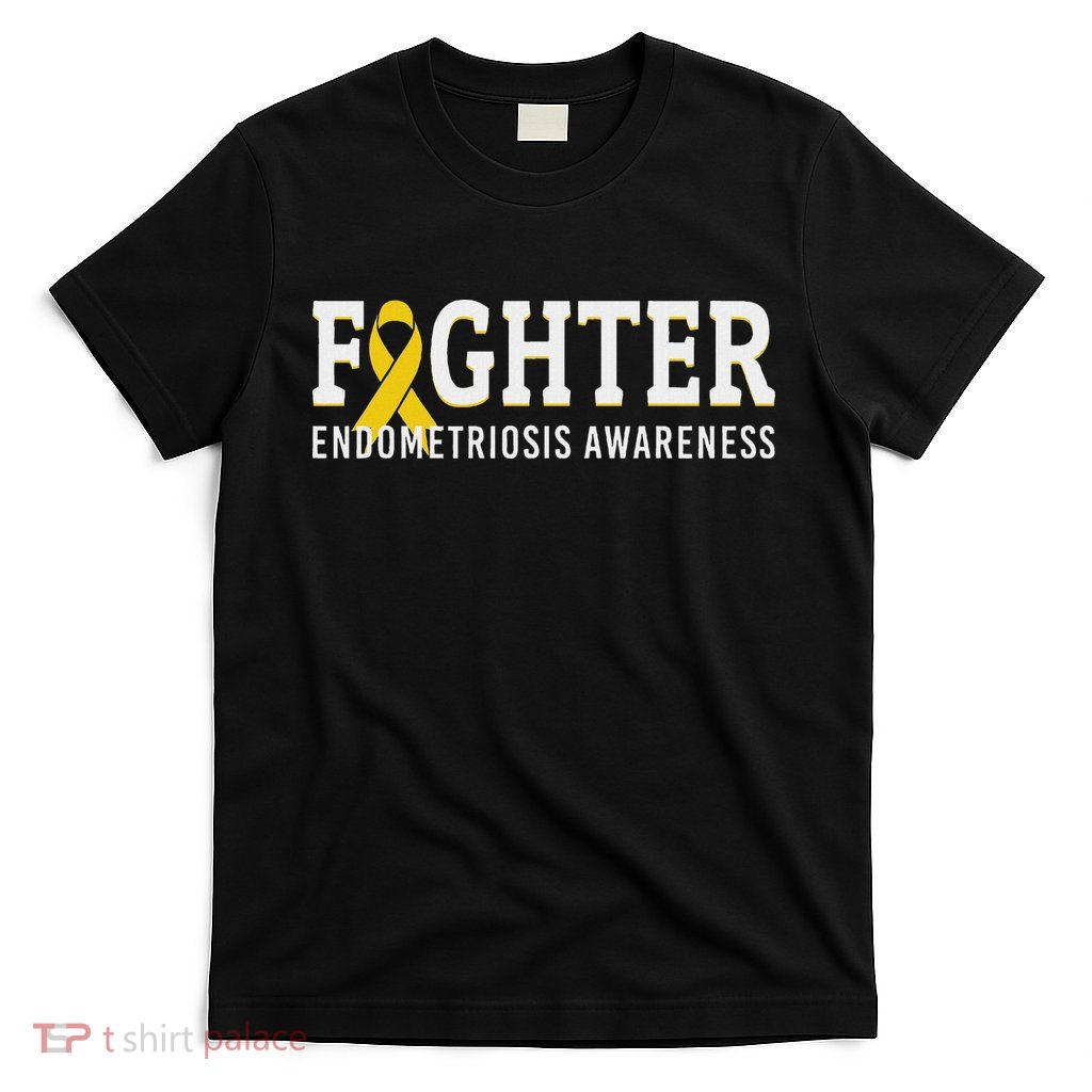 Fighter Endometriosis Awareness Month Ribbon Endo Warrior T-Shirt