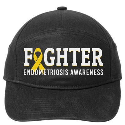 Fighter Endometriosis Awareness Month Ribbon Endo Warrior 7-Panel Snapback Hat
